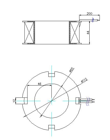 吸盤(pán)電磁鐵線圈尺寸圖